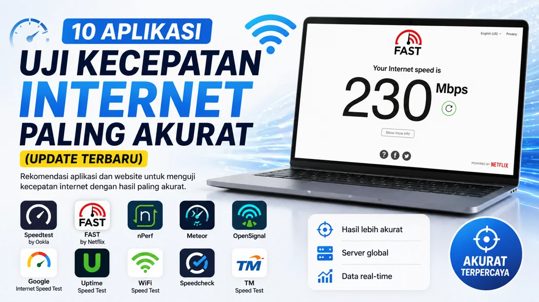 10 Aplikasi Uji Kecepatan Internet Paling Akurat (Update Terbaru)